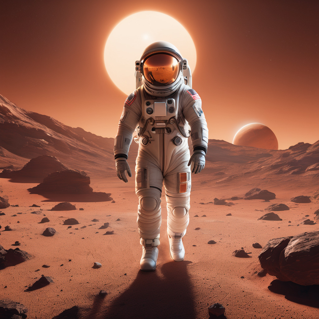 Astronaut on mars